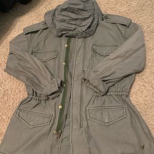 army green American eagle jacket